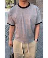クロップピグメントリンガーTシャツ