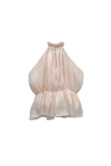 PEARL HALTERNECK TOP / IVORY