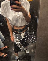 Pad string pintuck oversized fit sleeveless