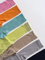 Colored Ribbed See-through Socks