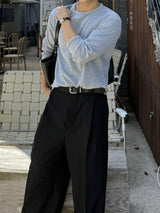 Dart pin stripe slacks