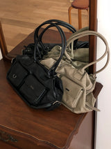 [ORIGINAL] Shara Double Pocket Leather Tote Bag