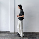 Structured Textured Cropped Tee