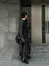 Jet Side Zipper Wide Balloon Pants