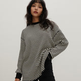 ルーズフィットインターロックTシャツ ブラック