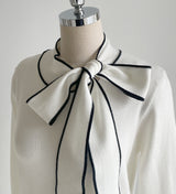 Coco Color Matching Line Tie Knit