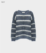 Mohair stripe heavy knit
