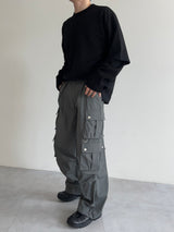 nylon suit pocket pants(2colors)