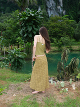 Deep V-neck Sleeveless (Olive)