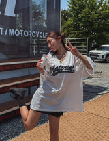 バスケットVネックメッシュ半袖Tシャツ