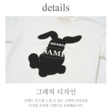'RABBIT CLUB' OVERSIZED TEE_WHITE