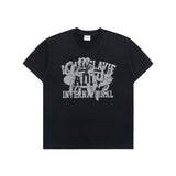 [24SS] LAYER OLD SCHOOL PRINTING SHORT SLEEVE T-SHIRT BLACK