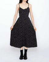 Small Floral Long Bustier Dress 3 Colors