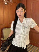 ルビーカラー半袖タイシャツ
