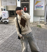 No.1493 D roll-up button KNIT (3color)