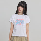 MELLOW DREAM Sketch Heart Half Sleeve T-shirt