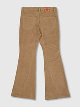 Curved Cargo Flare Pants (Beige)