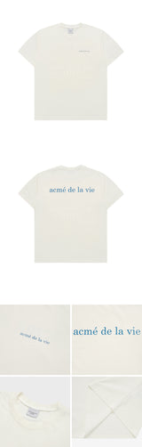 ベーシックロゴバイオウォッシング半袖Tシャツ CREAM