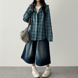メリピンタックデニムバミューダショーツ [ショート & ロングセレクション*]