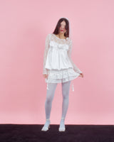 CORSAGE PUFF BLOUSE [IVORY]