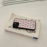 strawberry pattern glossy glass bumper case (white)