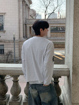 크림 빈티지 와플 롱슬리브