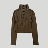 ホック N アイ クロップ ロングスリーブ Tシャツ