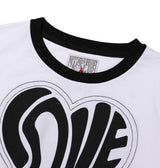 ハートカッティングクロップTシャツ (白