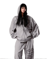 NO STRESS HOTFIX SET HOOD ZIP-UP ASH GRAY