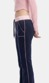 Kaia Contrast Stitch Flare Pants