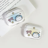 [AirPods] ミュージックキャットハードケース (blue)