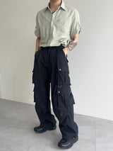 nylon suit pocket pants(2colors)
