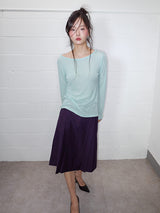 VIVID PLEATS SKIRT (GRAPE)