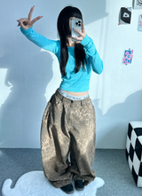 OPEN BACKLESS SEMI-CROP LONG SLEEVE T💙🤍🖤 - 3 COLORS