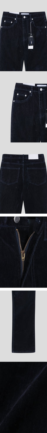 [F/W] ベルベットフレアデニムパンツ (3色)