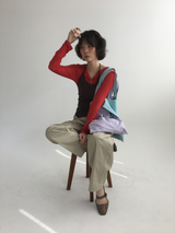 トライアングルホルターネックスリーブレストップ (5color)