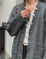 Scratcher Crop Damage Cardigan