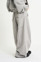 Terry wide belted sweatpants