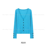 Mine Ribbed V-neck Button Cardigan