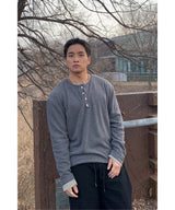 [ 1+1 ] Layered Henley Neck