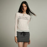 MESH TOP LONG SLEEVE_WHITE