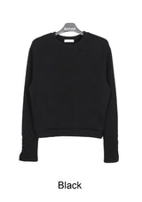 Leaf lip button long sleeve