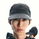 slow walkers club nylon long bill cap black