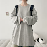 モード ベーシック ボックスフィット ロングスリーブ ティーシャツ (5 colors) H&L