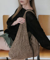 Jeanne Velvet Shoulder Bag_Taupe Brown
