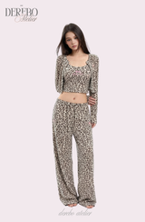 Mob Leopard Three-Piece Trading Set-up (LONG PANTS)