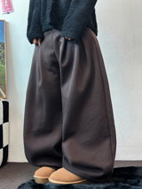 M,XL🤎2サイズ🤎 ダブルピンタックワイドロングバルーンパンツ ❤🤎🖤🩶4カラー
