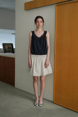 Stripe flare skirt_ivory