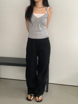 Moen V-Neck Halter-Neck Button Top