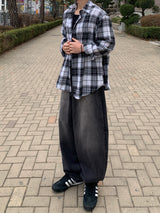 オールデイ チェック レイヤード ロングスリーブシャツ